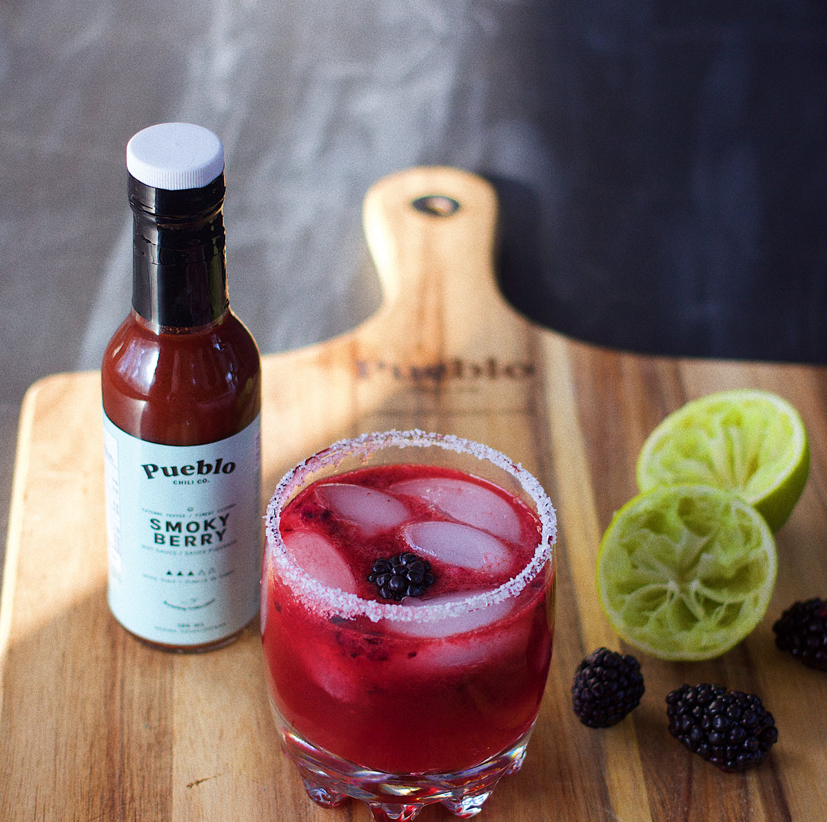 Receta Smoky Blackberry Margarita Pueblo Chili Co.